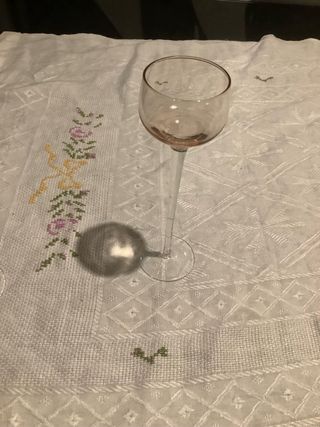 6 piccoli calici da distillato in vetro