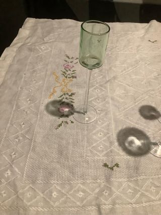 6 piccoli calici da distillato in vetro