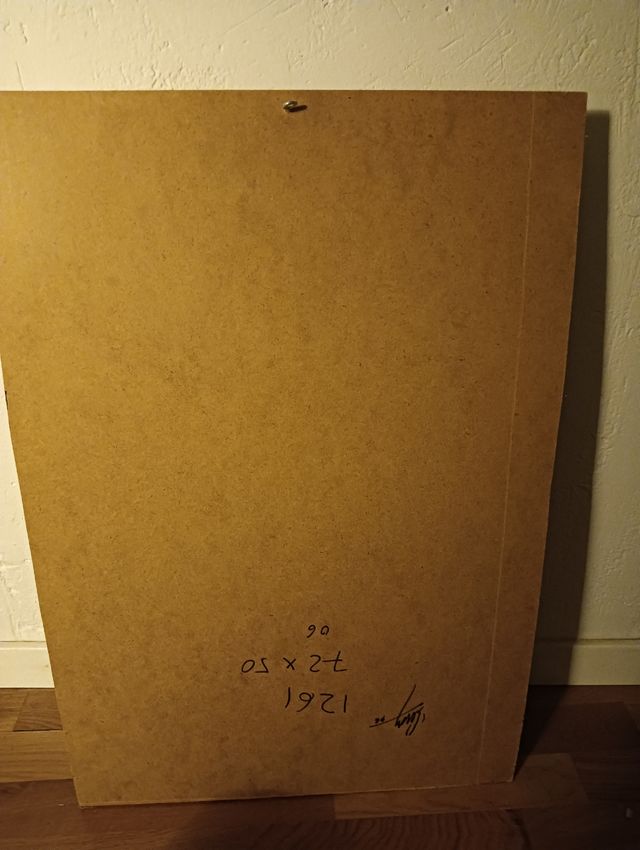 Cuadro abstracto tela de saco