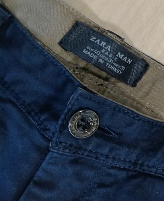 Pantalón Zara Azul Marino