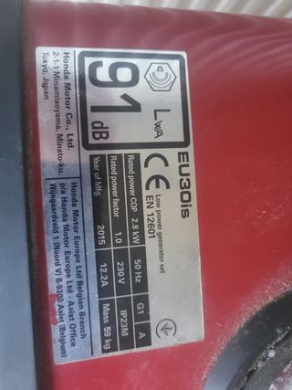 Generador Honda 91 dB