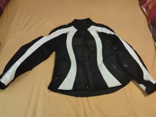 Chaqueta Moto Mujer Negra/Blanca Talla M