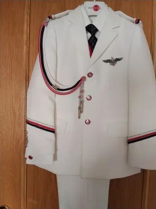 Traje Comunión Almirante Blanco talla 8 