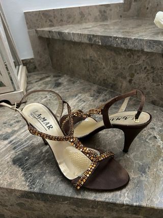 Sandalias LA MAR Marrón y Dorado