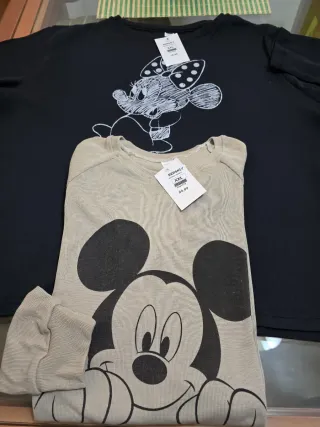 Dos camisetas Mickey y Minnie XXL.CON ETIQUETA 