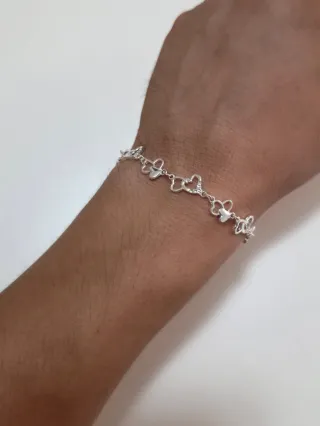 Pulsera de Plata 925 de 18/20 cm - Corazones
