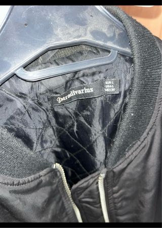 Chaqueta bomber negra