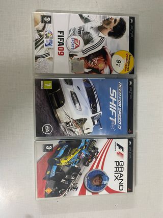 FIFA 09, Need for Speed: Shift, F1 Grand Prix PSP