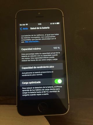 iPhone SE 2016 Batería 100%