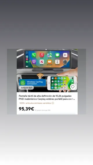 Pantalla Salpicadero Inalámbrica CarPlay