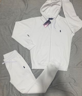 Chándal estilo Polo blanco, talla M