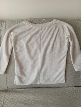 Jersey mujer blanco con bordado étnico