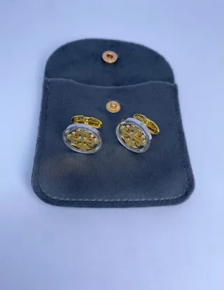 Gemelos Patek Philippe Acero oro y plata con Funda