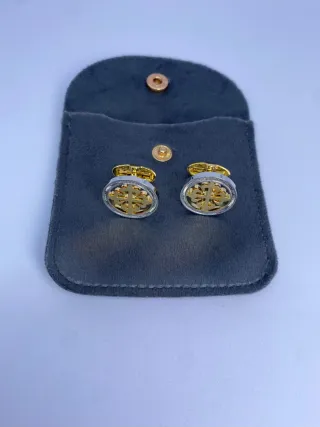 Gemelos Patek Philippe Acero oro y plata con Funda