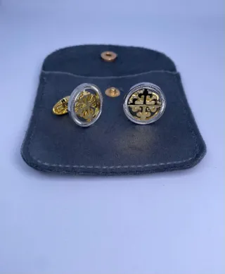 Gemelos Patek Philippe Acero oro y plata con Funda