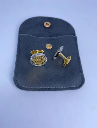 Gemelos Patek Philippe Acero oro y plata con Funda
