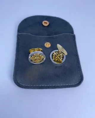 Gemelos Patek Philippe Acero oro y plata con Funda