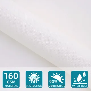 Toldo Triangular Impermeable 3.6m Blanco