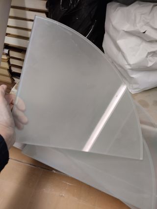 3 mensole ad angolo in vetro