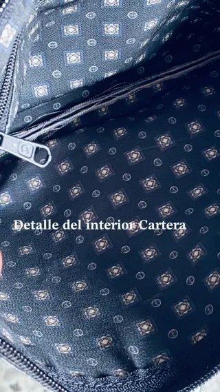 Bolso Tote Vintage Piel Azul Marino con Cartera