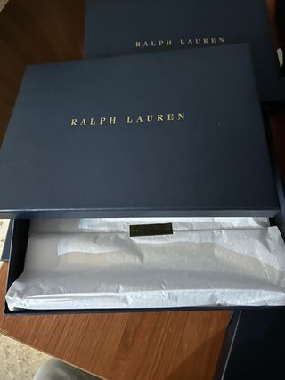 Caja regalo Ralph Lauren azul x4
