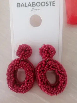 Pendientes Balabooste Rosas y Rojos