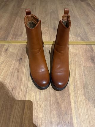 Botines mujer vinipiel marrones talla 40