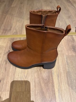 Botines mujer vinipiel marrones talla 40