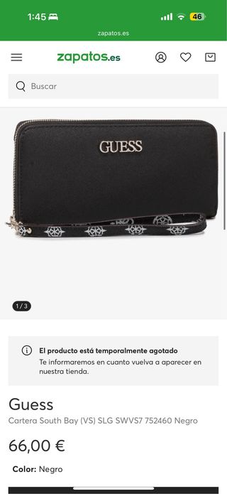Cartera Guess South Bay Negra