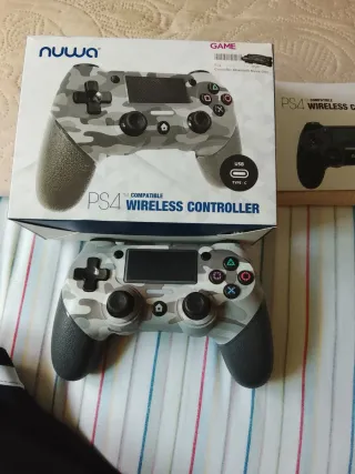 Mando PS4 Nuwa Bluetooth Camuflaje Gris