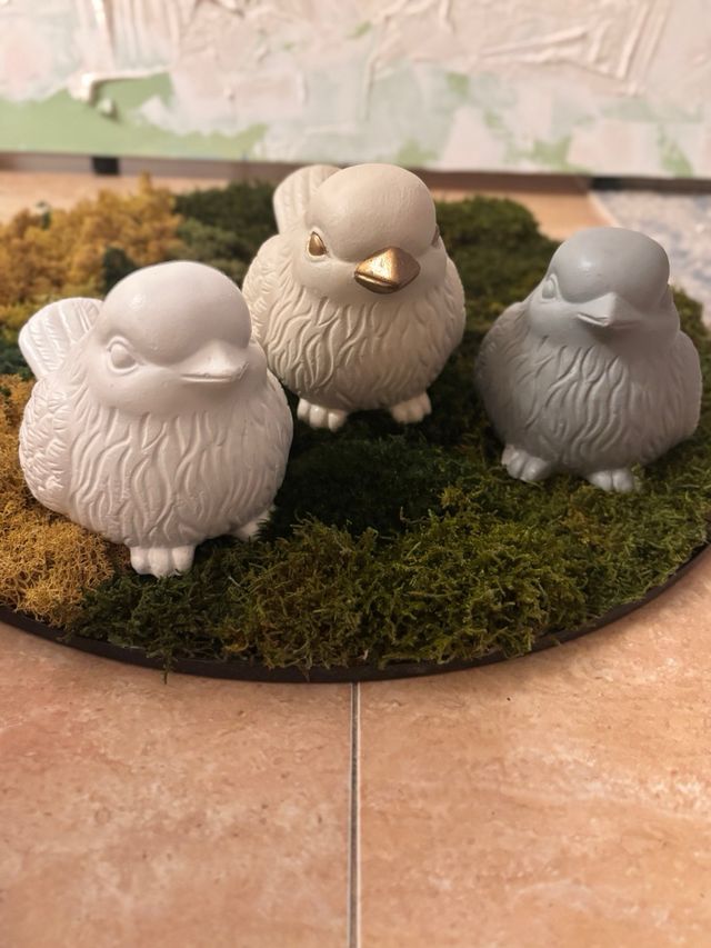 figuras decorativas tres pajaritos minimalistas.