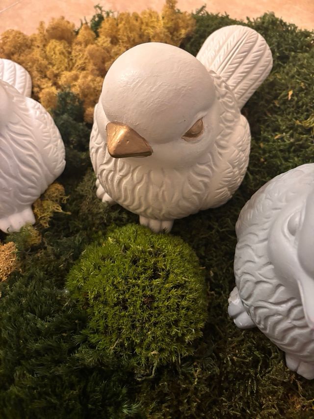 figuras decorativas tres pajaritos minimalistas.