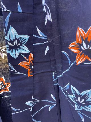 Kimono Japonés Verano Algodón Azul Yukata