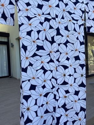 Kimono Japonés Algodón Estampado Flores