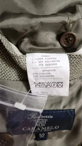 Chaqueta Caramelo Verde Jaspeado T. 52