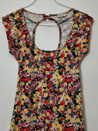 Abito corto fantasia floreale