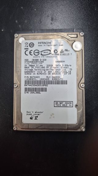 Disco Duro Interno Hitachi 320GB SATA