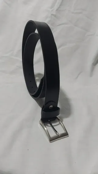 Cintura Vera Pelle Nera Made in Italy