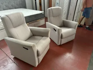Sillón Relax Tapizado Gris Perla 70x75