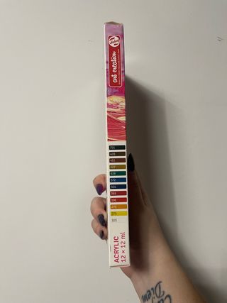 12 colori acrilici in tubo 