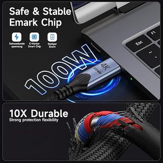 BAWIOFIAU 2PACK Cable USB-C 4K PD 100w 20 Gbps 3m