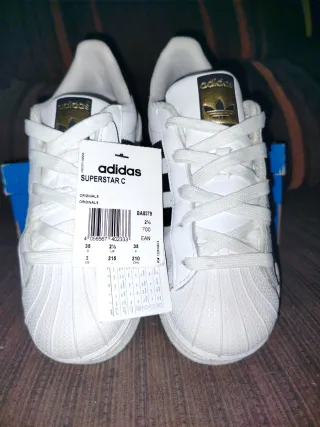 Zapatillas Adidas SuperStar C BA8378 Blancas