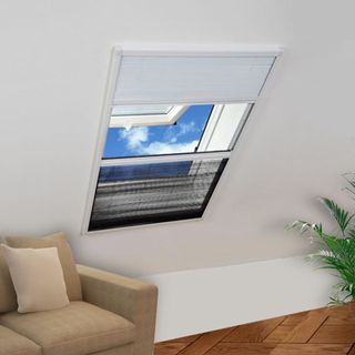 vidaXL Mosquitera plisada para ventanas aluminio