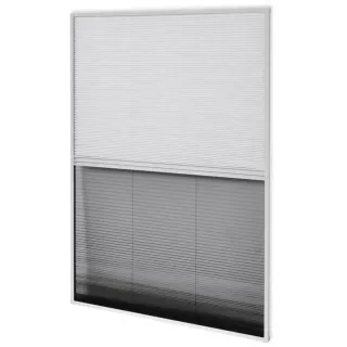 vidaXL Mosquitera plisada para ventanas aluminio