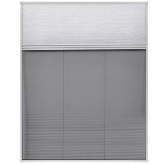 vidaXL Mosquitera plisada para ventanas aluminio