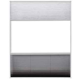 vidaXL Mosquitera plisada para ventanas aluminio