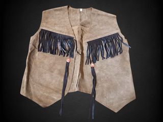 Gilet donna country con frange