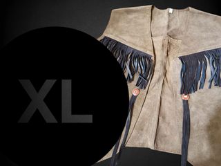 Gilet donna country con frange