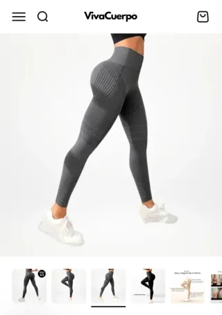 Leggins anticelulíticos VivaCuerpo grises talla S