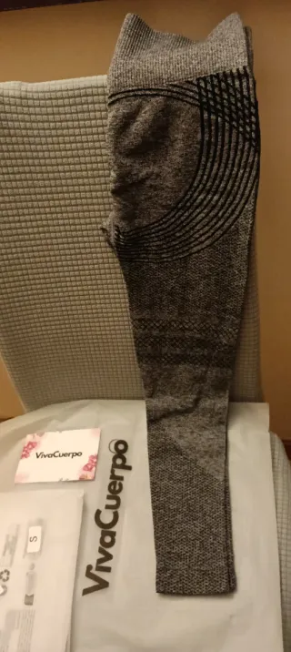 Leggins anticelulíticos VivaCuerpo grises talla S